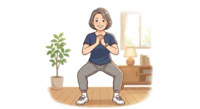 スクワットのイラスト