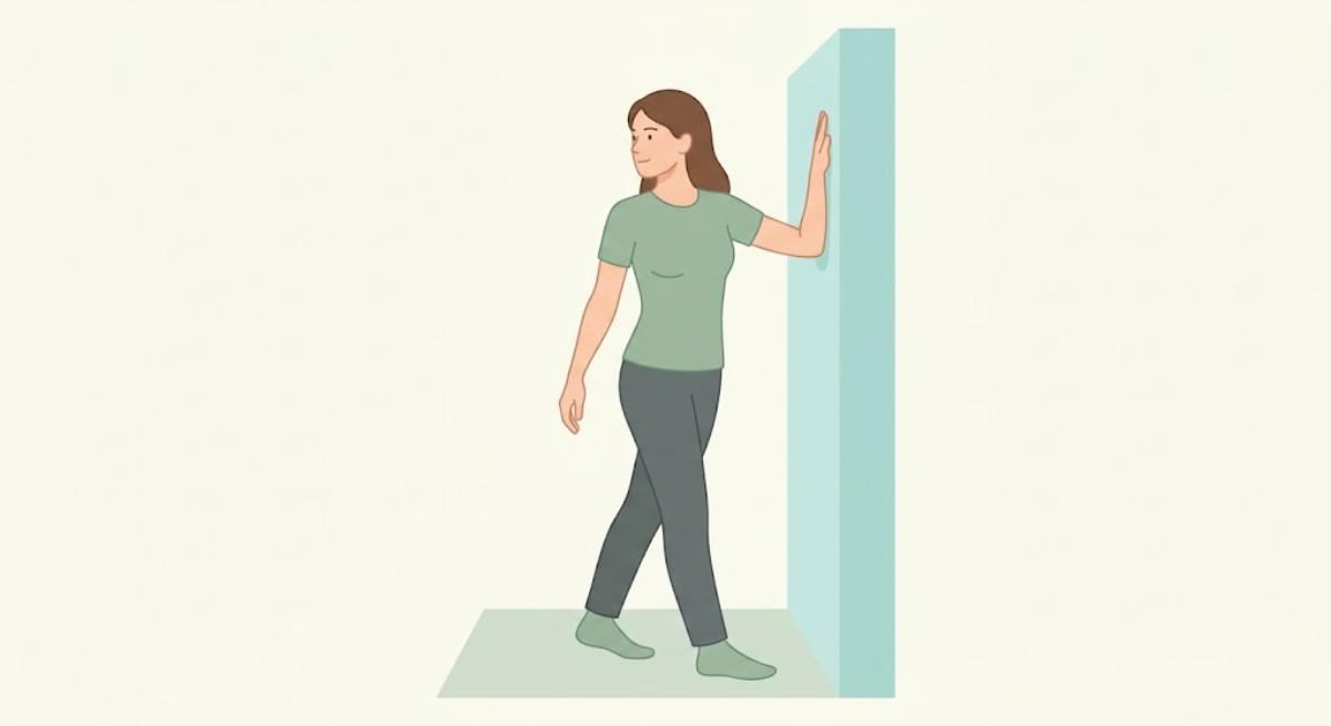 胸を開くストレッチのイラスト